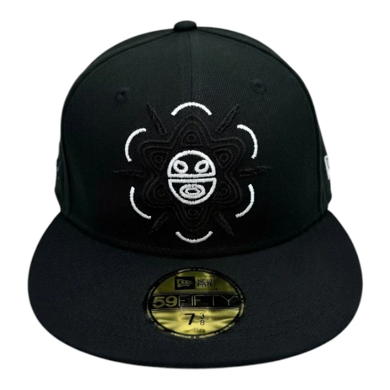 Buffalo Luces Black MiLB PR Flag Batterman Gray UV New Era 59FIFTY Fitted Hat