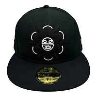 Buffalo Luces Black MiLB PR Flag Batterman Gray UV New Era 59FIFTY Fitted Hat