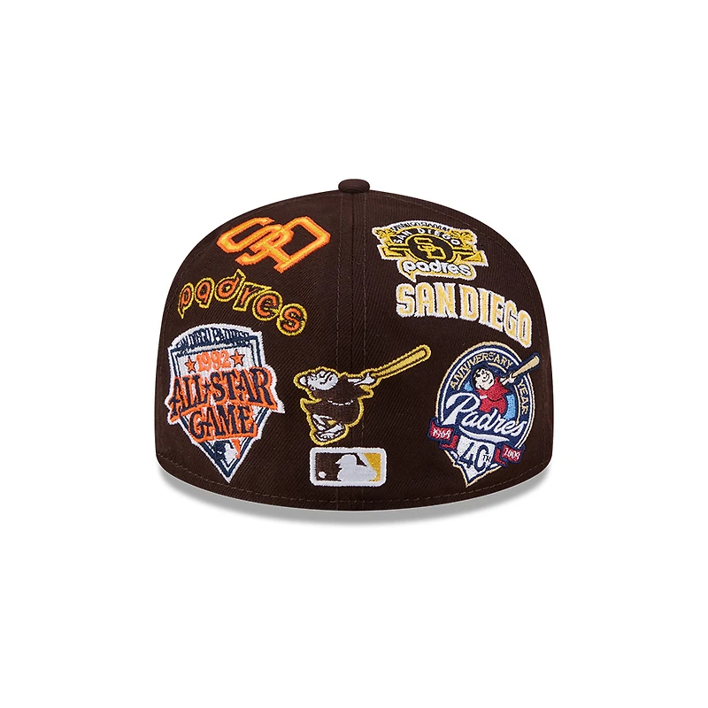 San Diego Padres Patches All Over New Era 59FIFTY Fitted Hat