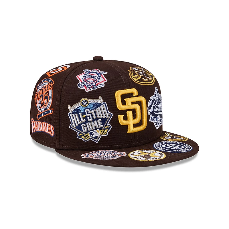San Diego Padres Patches All Over New Era 59FIFTY Fitted Hat