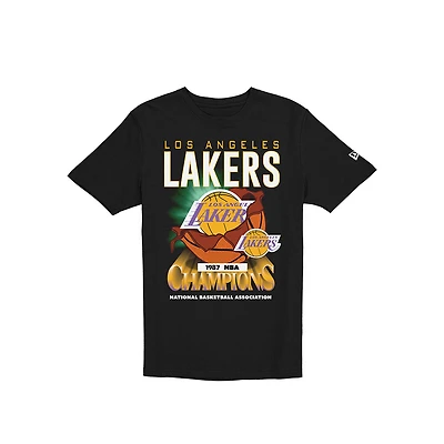 Los Angeles Lakers Black 1987 Hardwood Classics New Era T-Shirt
