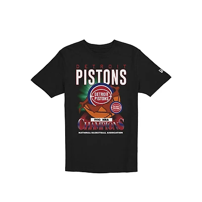 Detroit Pistons Black 1990 Hardwood Classics New Era T-Shirt