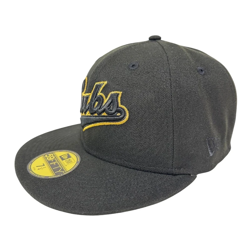 Chicago Cubs Black and Gold Script 1990 All Star Game Patch UV New Era 59FIFTY Fitted Hat