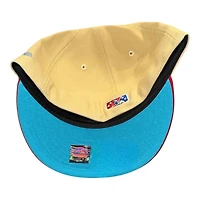 Orlando Rays Vegas Gold and Scarlet MiLB Vice Blue UV New Era 59FIFTY Fitted Hat