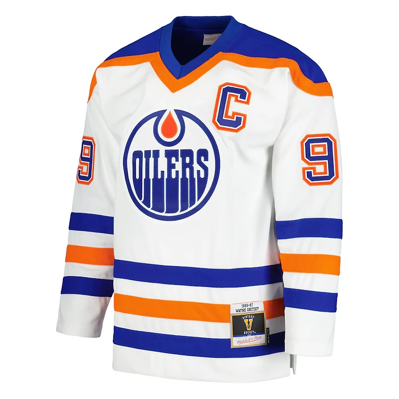 Edmonton Oilers Wayne Gretzky 1986-87 Blue Line NHL Mitchell & Ness Hockey Jersey
