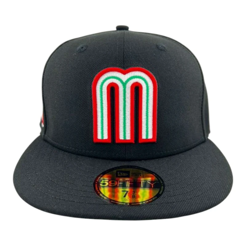 Mexico Black "World Baseball Classic" Flag Patch Kelly Green UV New Era 59FIFTY Fitted Hat