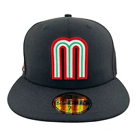 Mexico Black "World Baseball Classic" Flag Patch Kelly Green UV New Era 59FIFTY Fitted Hat