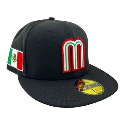 Mexico Black "World Baseball Classic" Flag Patch Kelly Green UV New Era 59FIFTY Fitted Hat