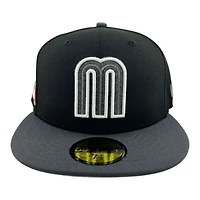 Mexico Black and Graphite "World Baseball Classic" Flag Patch Gray UV New Era 59FIFTY Fitted Hat