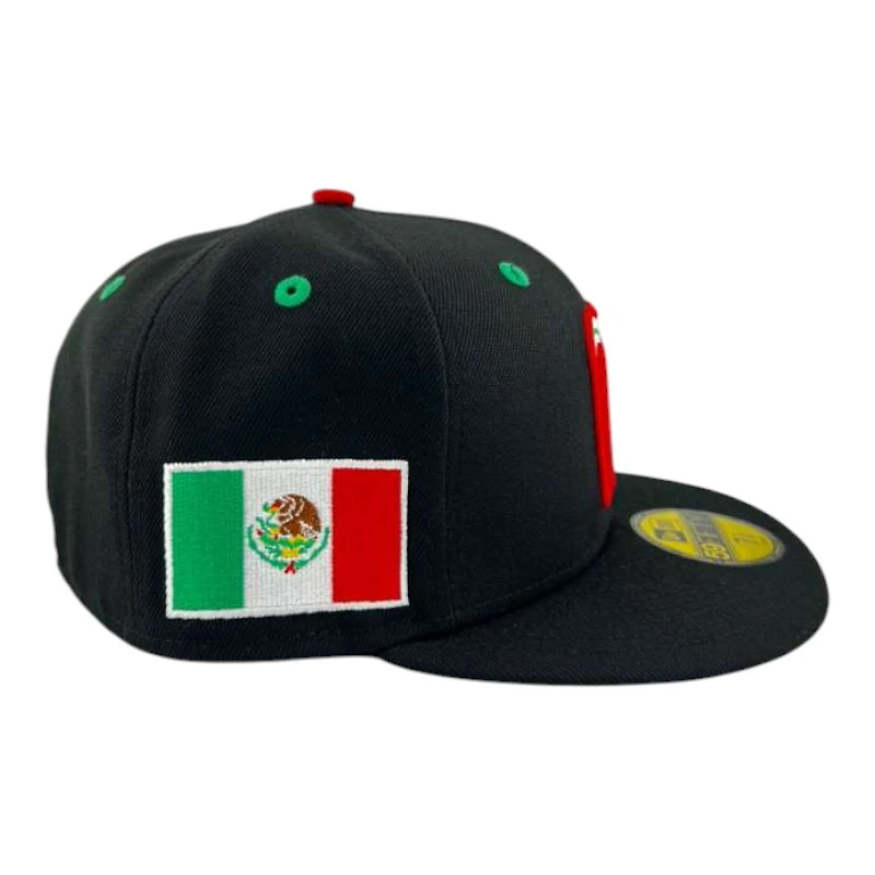 Mexico Black  OTC "World Baseball Classic" Flag Patch Gray UV New Era 59FIFTY Fitted Hat