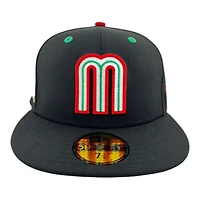 Mexico Black  OTC "World Baseball Classic" Flag Patch Gray UV New Era 59FIFTY Fitted Hat