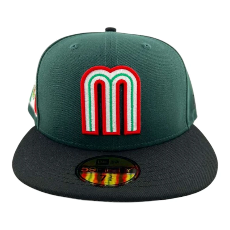 Mexico Dark Green "World Baseball Classic" Flag Patch Gray UV New Era 59FIFTY Fitted Hat