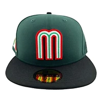 Mexico Dark Green "World Baseball Classic" Flag Patch Gray UV New Era 59FIFTY Fitted Hat