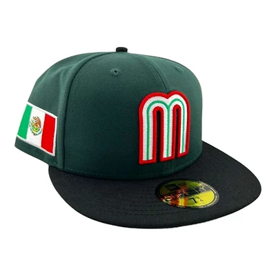 Mexico Dark Green "World Baseball Classic" Flag Patch Gray UV New Era 59FIFTY Fitted Hat