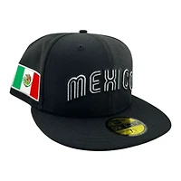 Mexico Black Wordmark "World Baseball Classic" Flag Patch Kelly Green UV New Era 59FIFTY Fitted Hat