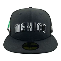 Mexico Black Wordmark "World Baseball Classic" Flag Patch Kelly Green UV New Era 59FIFTY Fitted Hat