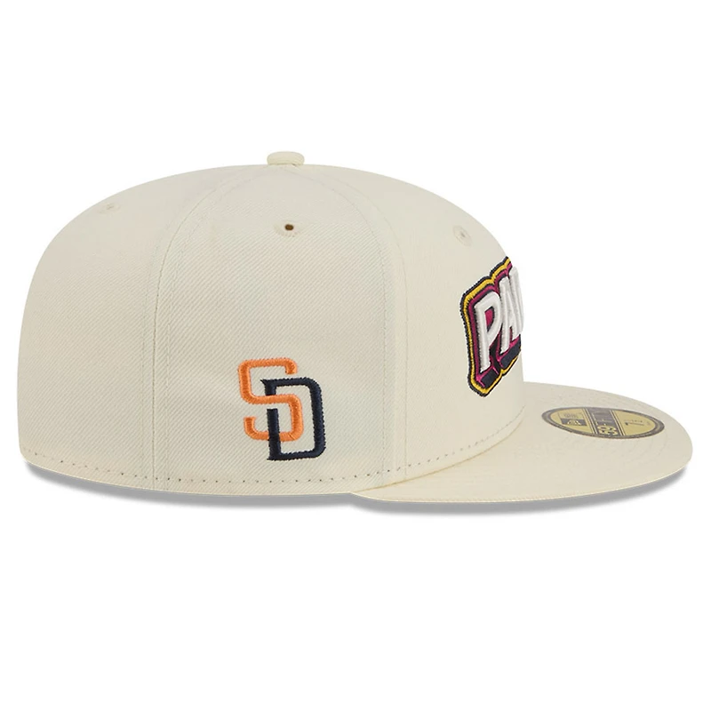 San Diego Padres Cream Wordmark 2026 City Connect New Era 59FIFTY Fitted Hat