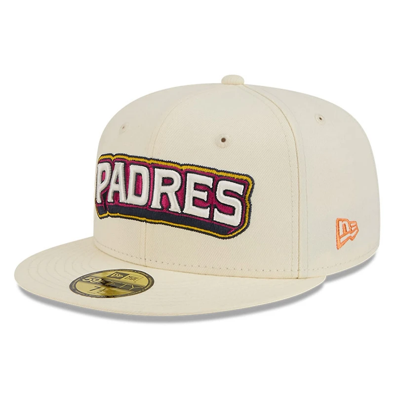 San Diego Padres Cream Wordmark 2026 City Connect New Era 59FIFTY Fitted Hat
