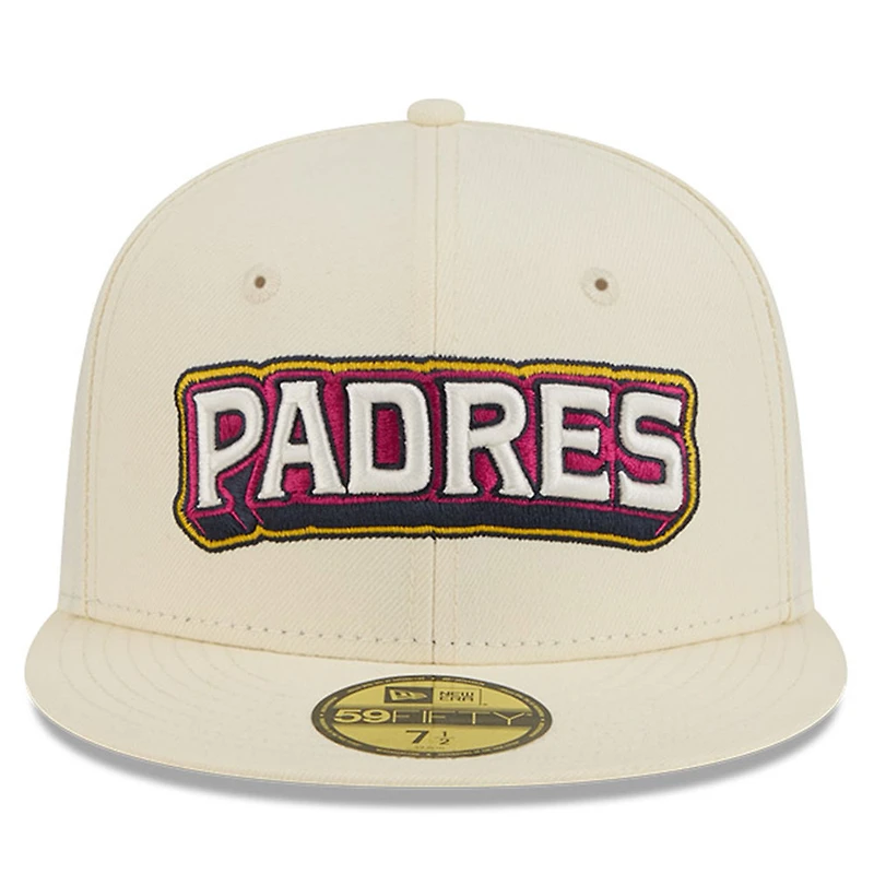 San Diego Padres Cream Wordmark 2026 City Connect New Era 59FIFTY Fitted Hat
