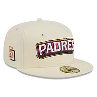 San Diego Padres Cream Wordmark 2026 City Connect New Era 59FIFTY Fitted Hat