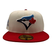 Toronto Blue Jays Chrome and Red 50th Anniversary Patch UV New Era 59FIFTY Fitted Hat