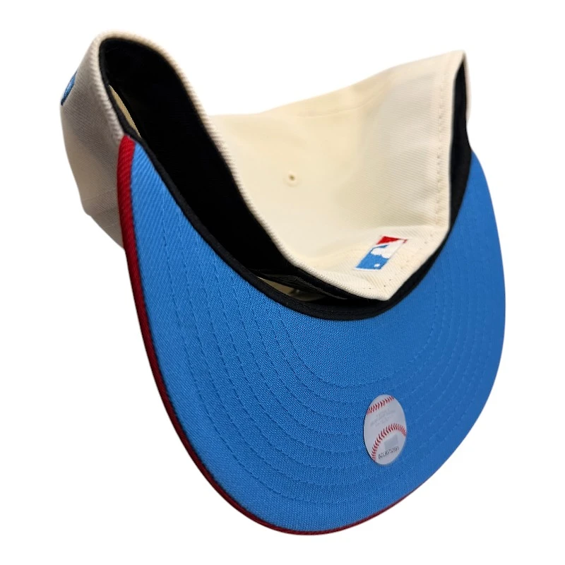New York Yankees Chrome and Red 2003 World Series Patch Blue UV Era 59FIFTY Fitted Hat