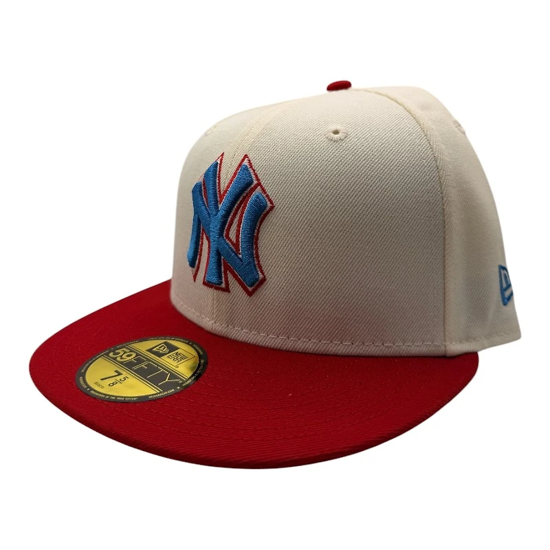 New York Yankees Chrome and Red 2003 World Series Patch Blue UV Era 59FIFTY Fitted Hat