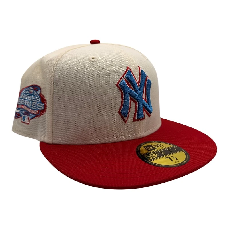 New York Yankees Chrome and Red 2003 World Series Patch Blue UV Era 59FIFTY Fitted Hat