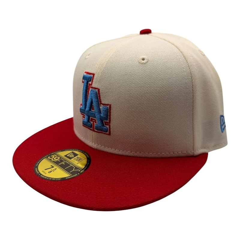Los Angeles Dodgers Chrome and Red 60th Anniversary Patch Blue UV New Era 59FIFTY Fitted Hat
