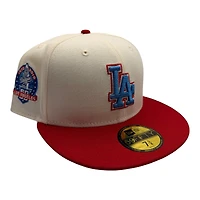 Los Angeles Dodgers Chrome and Red 60th Anniversary Patch Blue UV New Era 59FIFTY Fitted Hat