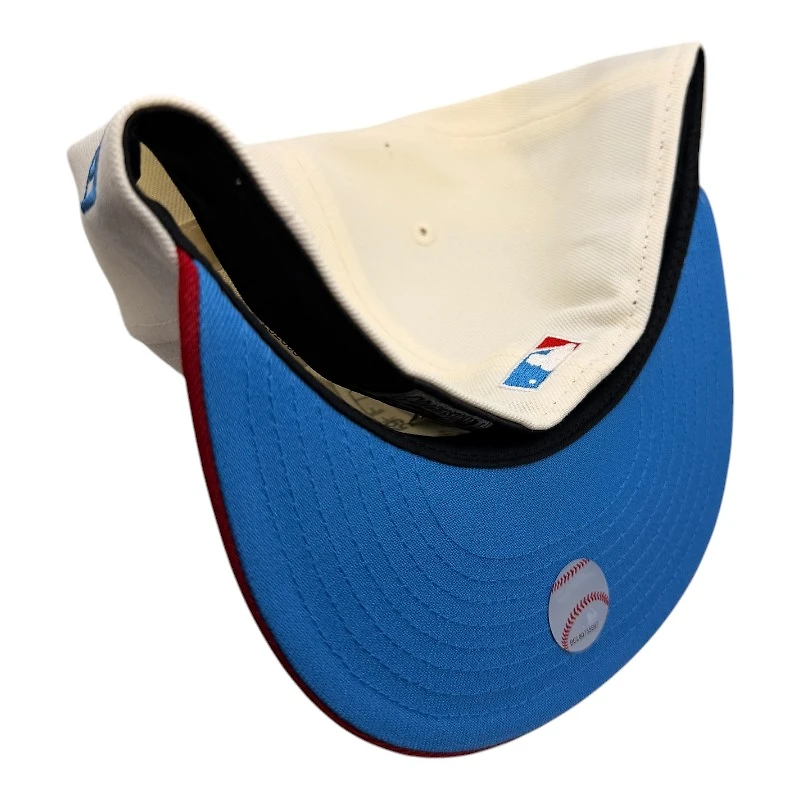 Los Angeles Dodgers Chrome and Red 60th Anniversary Patch Blue UV New Era 59FIFTY Fitted Hat