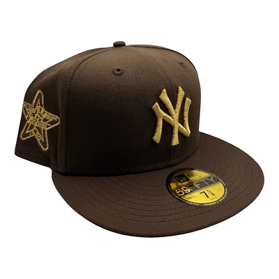 New York Yankees Brown and Gold Metallic 1960 All Star Game Patch Gray UV Era 59FIFTY Fitted Hat