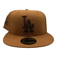Los Angeles Dodgers Toasted Peanut 2025 Champions Patch Gray UV New Era 59FIFTY Fitted Hat
