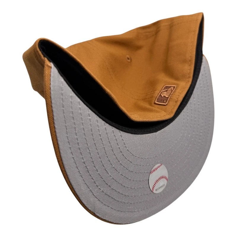 Los Angeles Dodgers Toasted Peanut 2025 Champions Patch Gray UV New Era 59FIFTY Fitted Hat