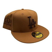 Los Angeles Dodgers Toasted Peanut 2025 Champions Patch Gray UV New Era 59FIFTY Fitted Hat