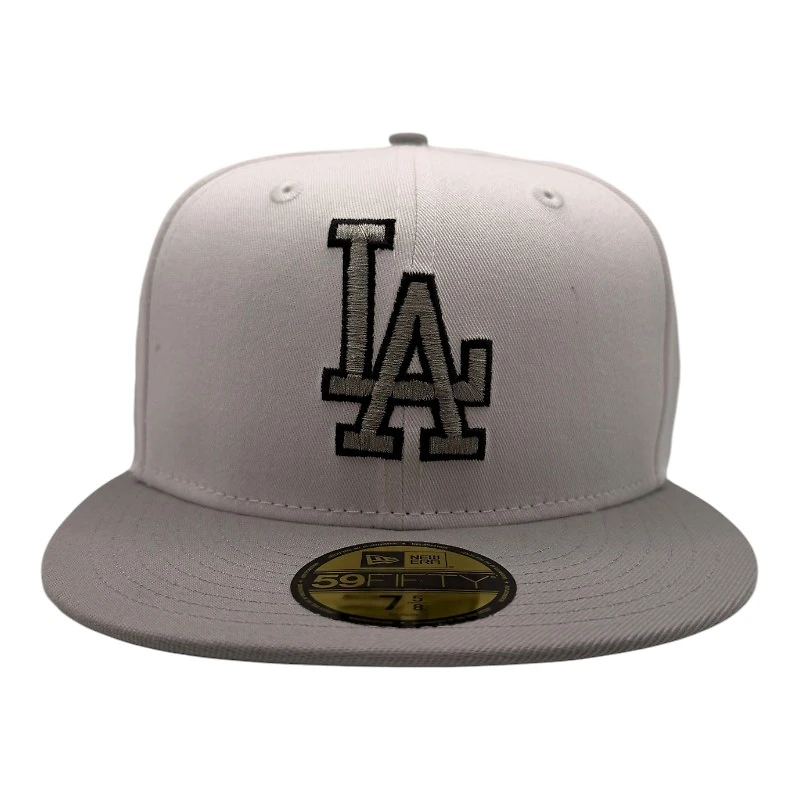 Los Angeles Dodgers White and Gray 60th Anniversary Patch Light Blue UV New Era 59FIFTY Fitted Hat