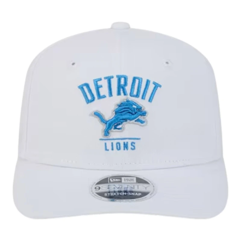 Detroit Lions White Arch New Era 9SEVENTY Stretch Snapback Hat