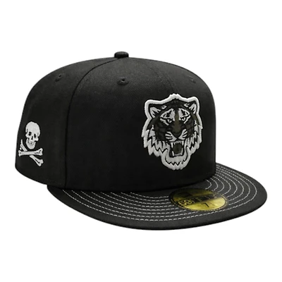 Detroit Tigers Black with Skull Side Patch New Era 59FIFTY Fitted Hat
