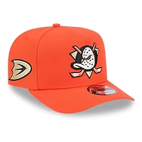 Anaheim Ducks Main Logo with Duck Patch Orange New Era 9FIFTY A-Frame Snapback hat