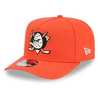 Anaheim Ducks Main Logo with Duck Patch Orange New Era 9FIFTY A-Frame Snapback hat