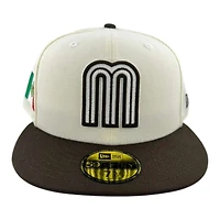 Mexico Chrome and Walnut "World Baseball Classic" Flag Patch Gray UV New Era 59FIFTY Fitted Hat