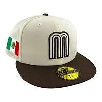 Mexico Chrome and Walnut "World Baseball Classic" Flag Patch Gray UV New Era 59FIFTY Fitted Hat