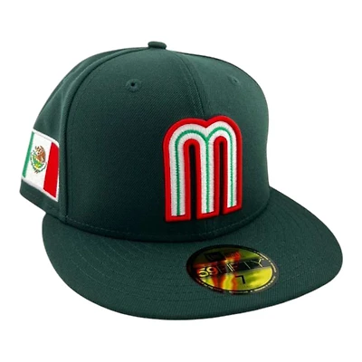 Mexico Dark Green "World Baseball Classic" Flag Patch Gray UV New Era 59FIFTY Fitted Hat