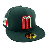 Mexico Dark Green "World Baseball Classic" Flag Patch Gray UV New Era 59FIFTY Fitted Hat