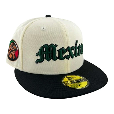 Mexico Chrome and Black "World Baseball Classic" Águila Patch Gray UV New Era 59FIFTY Fitted Hat
