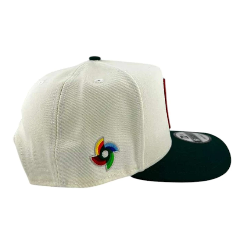 Mexico Chrome and Green "World Baseball Classic" WBC Patch Gray UV New Era 9FIFTY A-Frame Snapback Hat