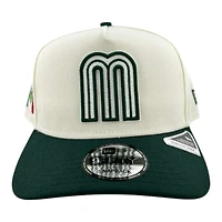 Mexico Chrome and Green "World Baseball Classic" Mexico Flag Patch Gray UV New Era 9FIFTY A-Frame Snapback Hat