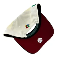 Mexico Chrome and Green "World Baseball Classic" Mexico Flag Patch New Era A-Frame 9FORTY Snapback Hat