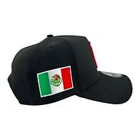 Mexico Gold Black Reverse "World Baseball Classic" Mexico Flag Patch New Era A-Frame 9FORTY Snapback Hat