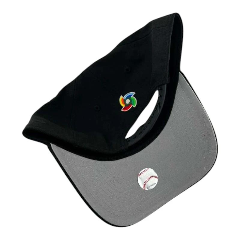 Mexico Gold Black "World Baseball Classic" Mexico Flag Patch New Era A-Frame 9FORTY Snapback Hat